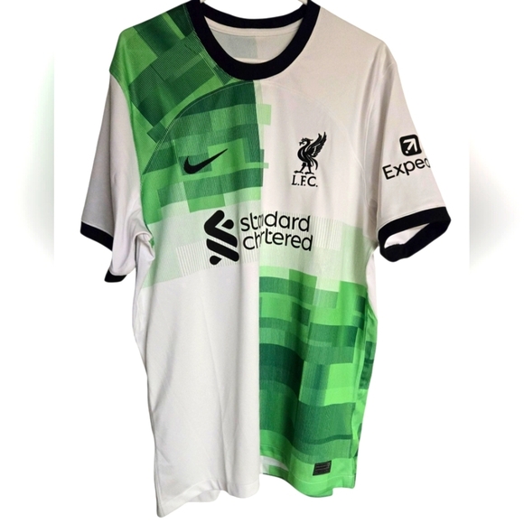 Nike Other - Nike Liverpool FC White/Green Away Soccer Jersey Men's Large